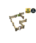 WW2 Normandy Wall w. Gate (high) (28mm)